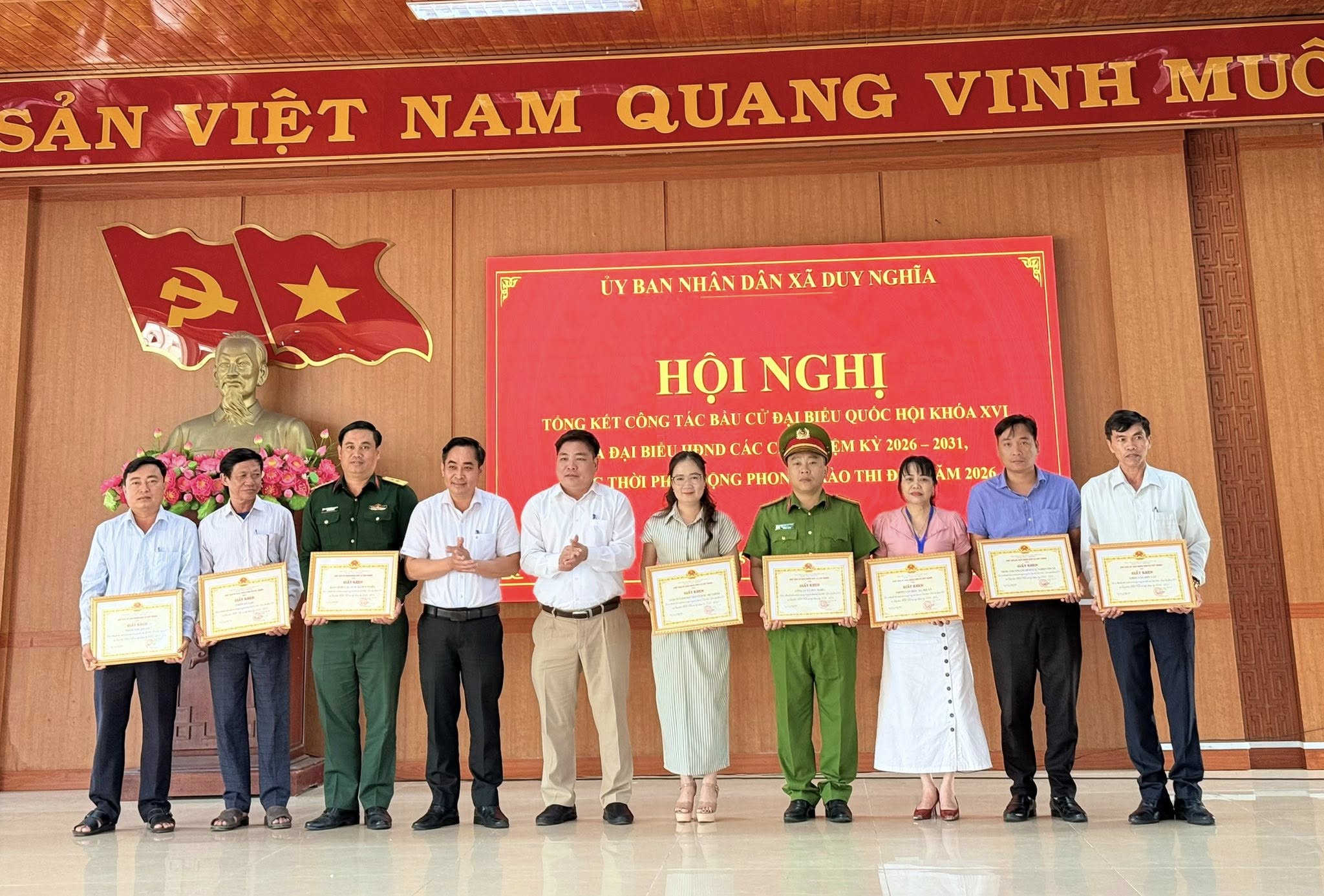 Duy Nghĩa tổng kết công tác thi đua khen thưởng và công tác bầu cử