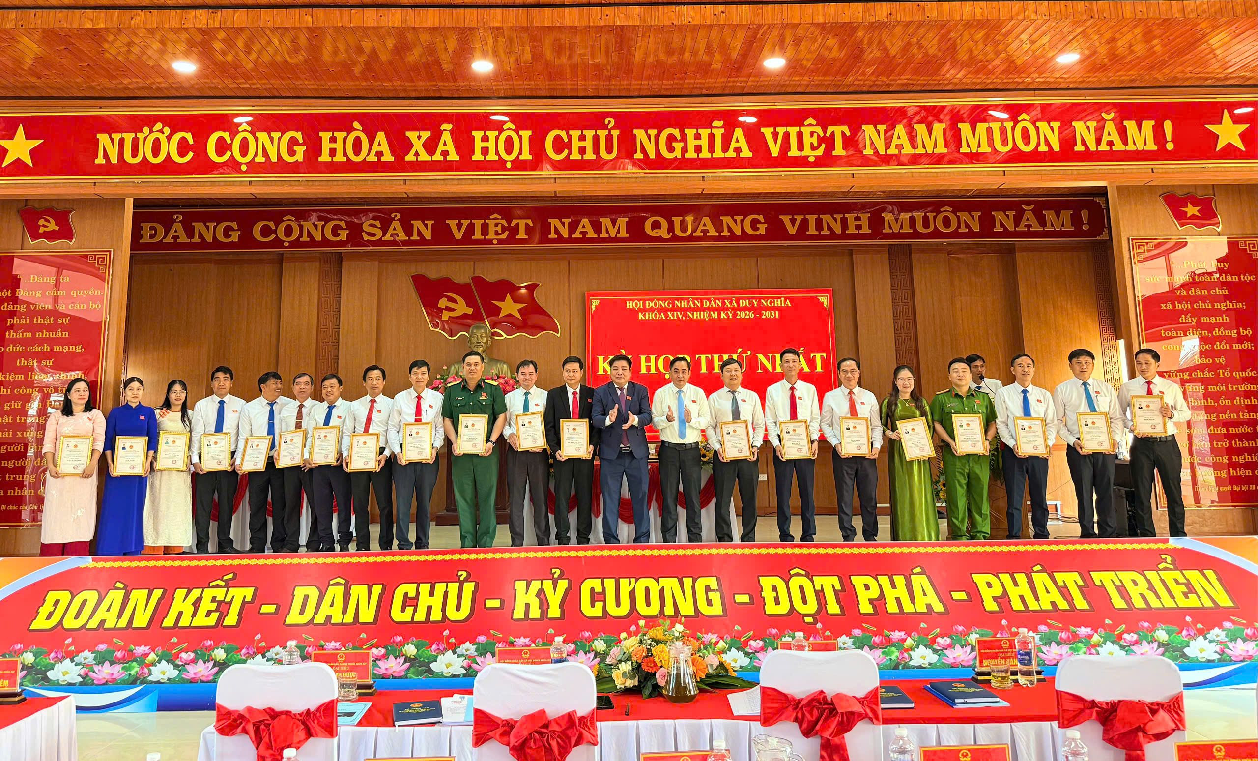 Kỳ họp thứ nhất HĐND xã Duy Nghĩa khoá XIV, nhiệm kỳ 2026 – 2031