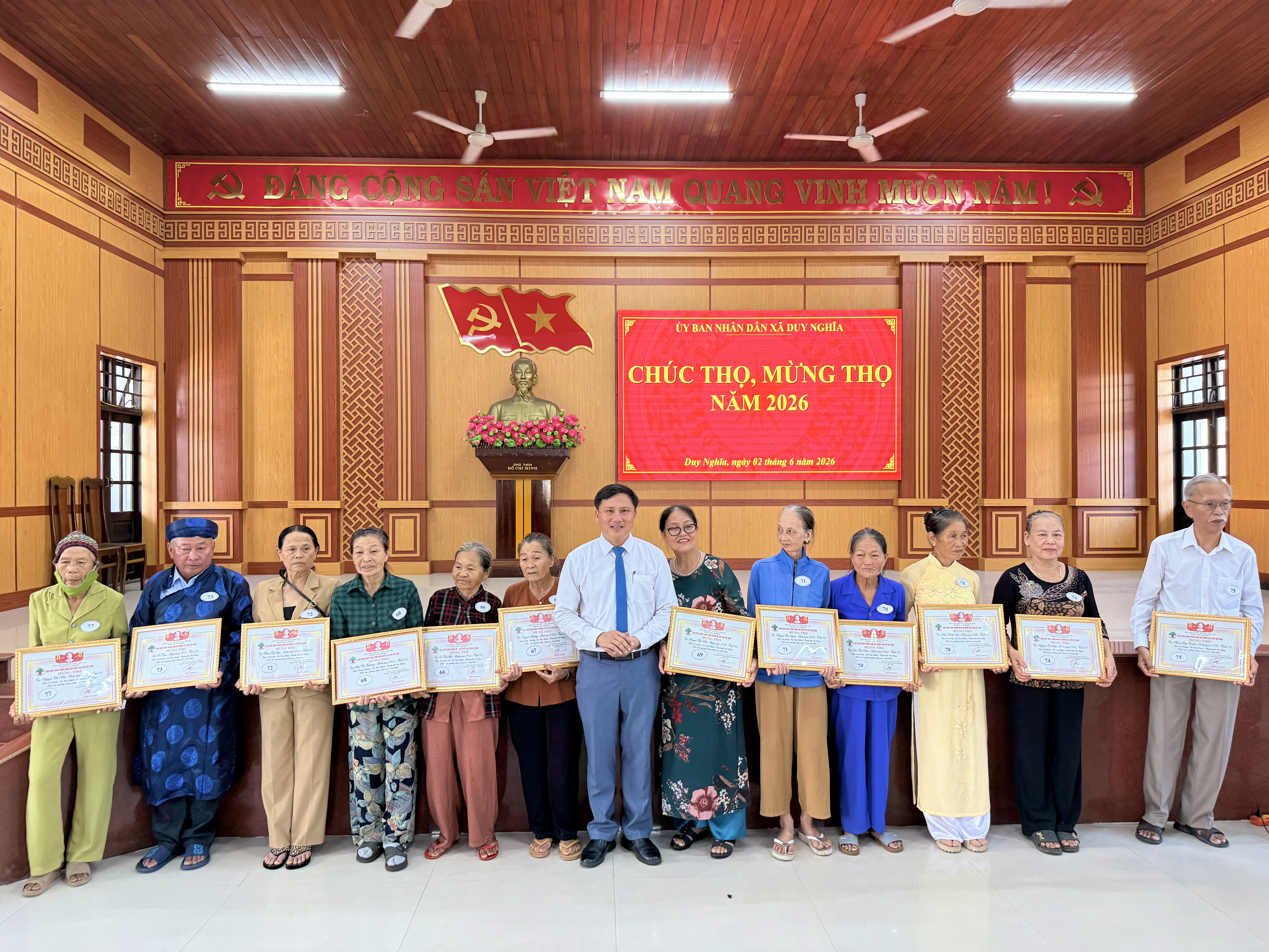 Xã Duy Nghĩa tổ chức Lễ chúc thọ, mừng thọ cho 457 người cao tuổi năm 2026